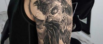 gotik-dovmeler-gece-dolun-ay-dovmesi-black-hard-tattoo - Dövme Modelleri